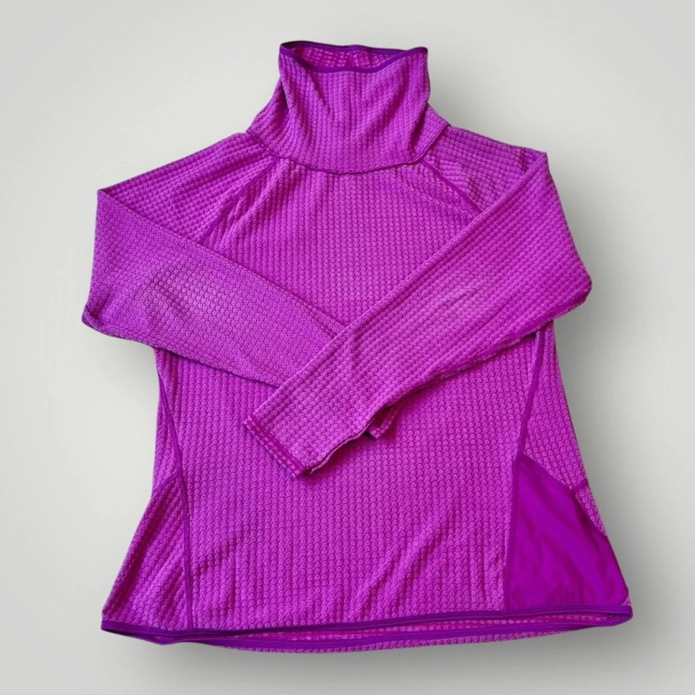 Champion Womens XL Plum Purple Textured Cowl Neck Running Jacket W/ Pocket Used - Picture 7 of 8